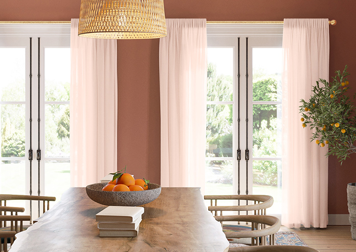 Pavia Voile, Peach Blush - Made to Measure Curtains - Image 3